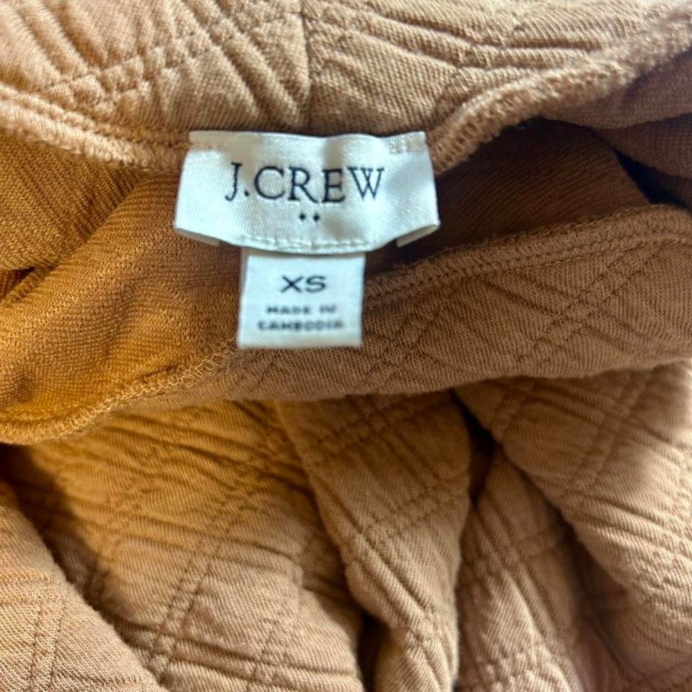 J.Crew brown quilted sweater‎ Size women's XS - Picture 6 of 6